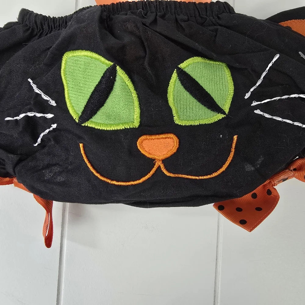 Little Wishes Diaper Cover Black Cat Halloween